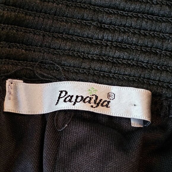 Papaya Black Lace Mini Shorts with Elastic Waistband, Size Medium - Picture 3 of 9